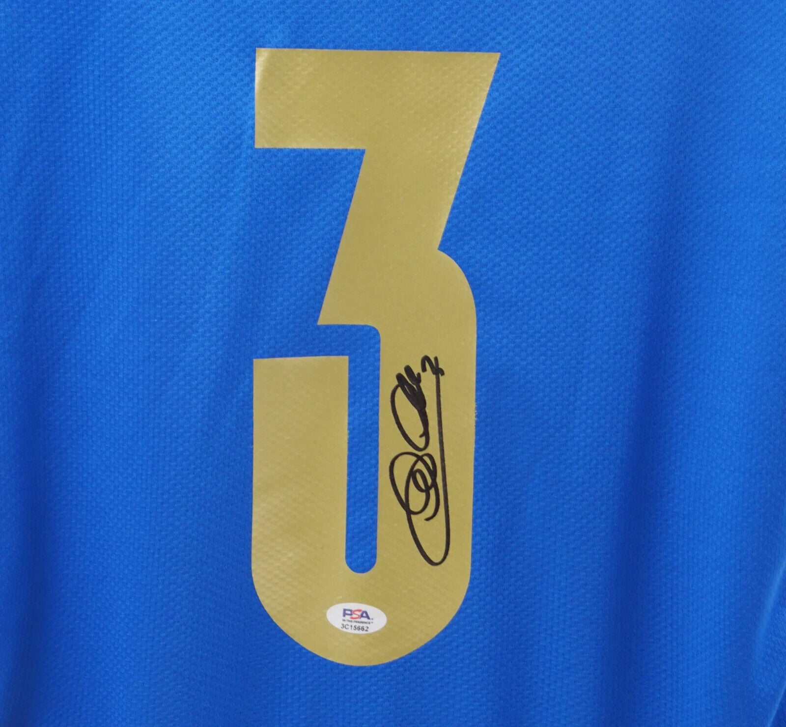 Giorgio Chiellini Signed Italy FC Soccer Jersey #3 with PSA COA